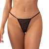 Obsessive Figi stringi otwarte Clara czarne 2-pak